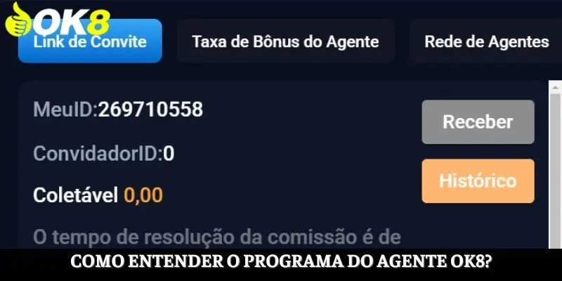 Como entender o programa do agente OK8?