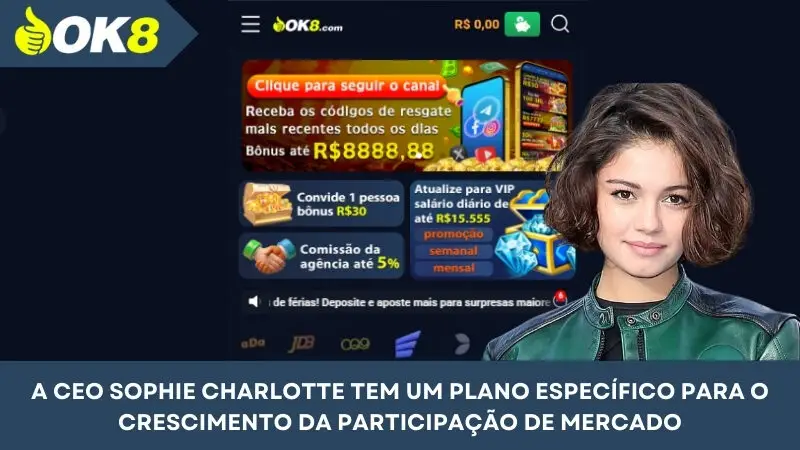 A CEO Sophie Charlotte tem um plano específico de crescimento de participação de mercado