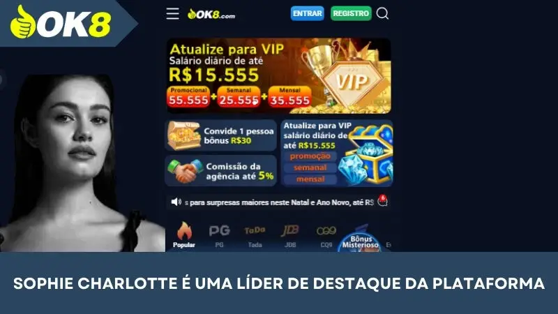 A Sophie Charlotte é a líder destacada da plataforma